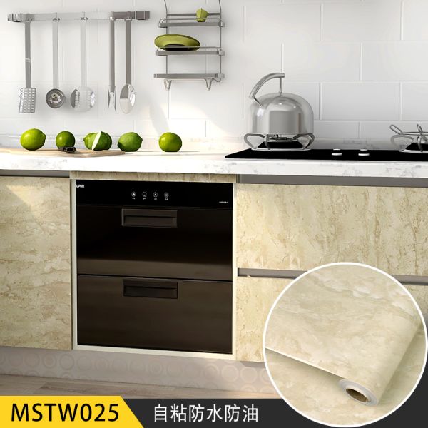 Modern Design Style Marble PVC Film Self Adhesive Wallpaper for Oil Proof Kitchen Counter Top Sticker