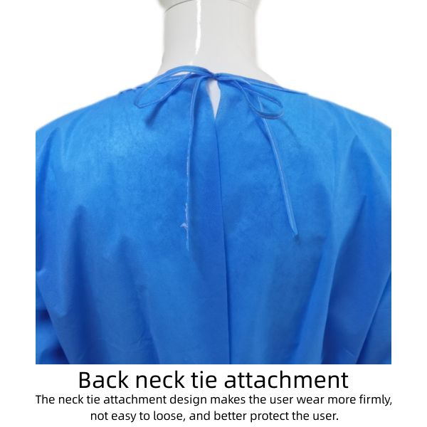 Disposable SMS Non Woven Isolation Gown For Hospital Level 3 Waterproof Protection