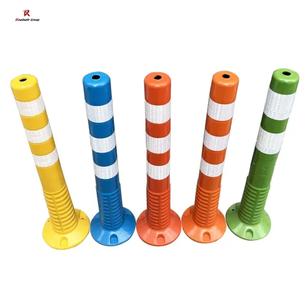 Recycle Material PU Traffic Safety Post Reflective Warning Bollard