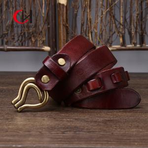 Cheap High Durability Black Genuine Leather Belt With Zinc Alloy Buckle wholesale