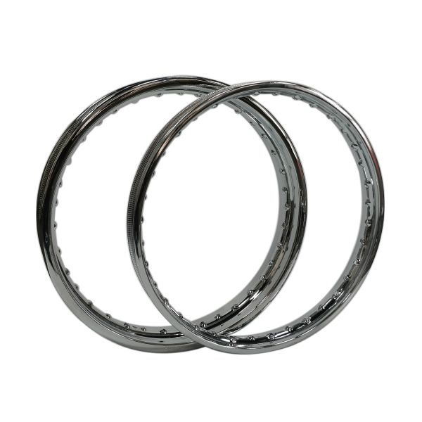 WM 1.85-18" Inch 36 Holes Motorcycle Chrome Steel Wheel Rim