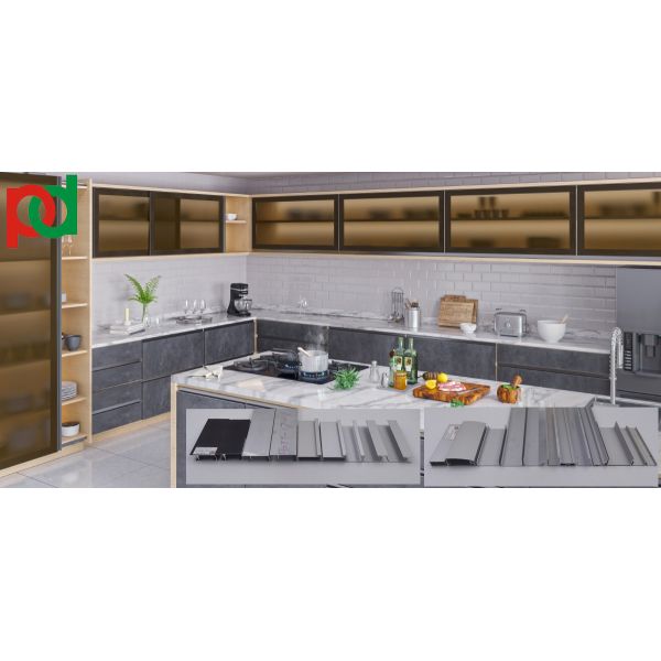 6 Meters 6063 T5 Aluminium Kitchen Profiles For South America