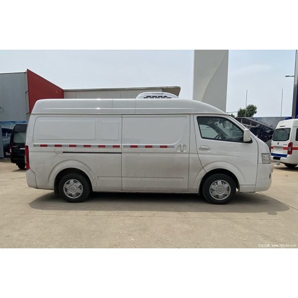 Gasoline Engine Manual Mini Refrigerated Truck Aluminum Alloy Cold Room Van 4 Wheels 1 Ton