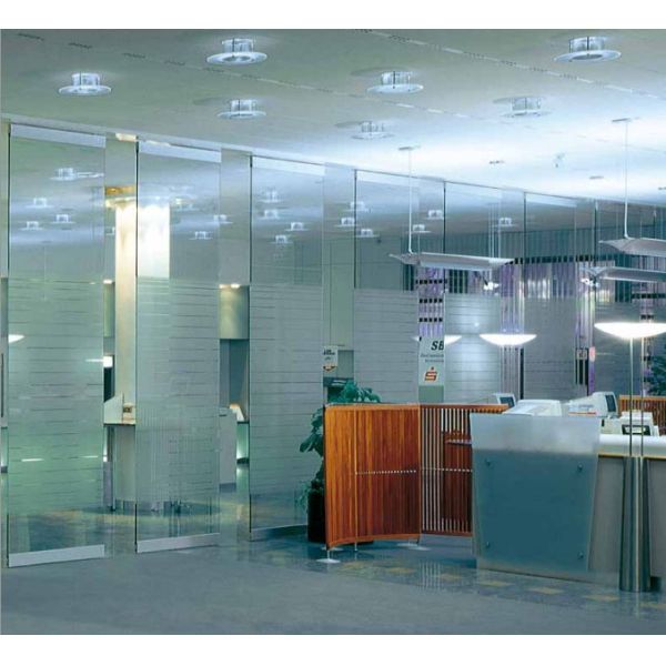 Tempered Glass Partition Wall For Office Room Convenient Operability