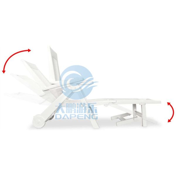 Folding Chaise Recliner Chair Outdoor Portable For Hotel Beach Resort Pool