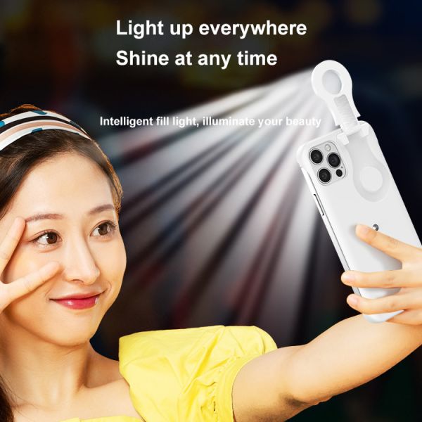 ODM Selfie Light Phone Case , Portable Mobile Phone LED Ring Light Back Cover for Iphone