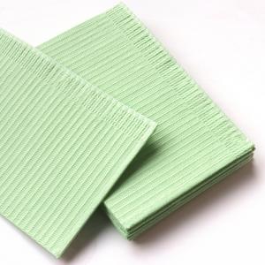 China Dental bib Wood Pulp Paper With PE Film Water Non Woven Fabric Waterproof Single Use on sale