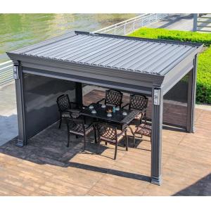 Cheap Aluminum Louvered Pergola Motorized Louvered Pergola Hardtop Gazebo wholesale