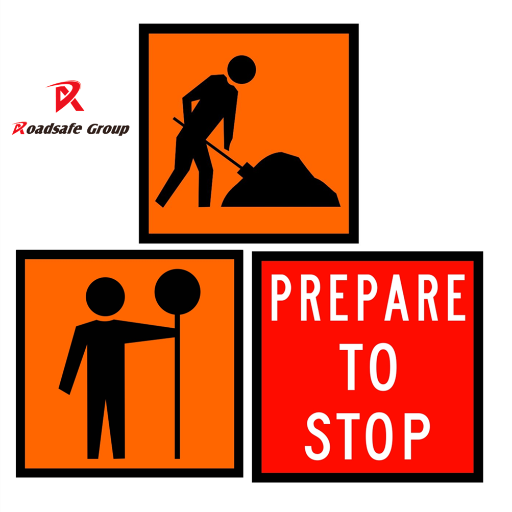 Australian Standard Class 1 Reflectivity Traffic Sign PVC Controller Corflute with 600mm Road Safety Signs