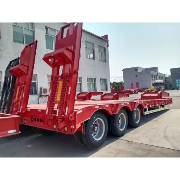 Hydraulic Used Lowbed Semi Trailer Good Condition 120 Ton 100 Ton 40 Ton