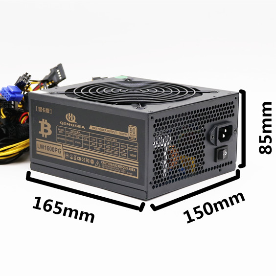 ATX PSU 1600W 90 Gold Multipath Power Supply 12v 24pin connector