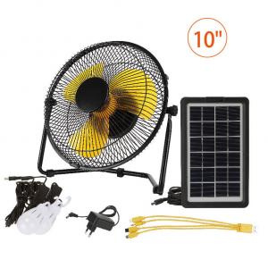 Cheap Led Light Solar Electric Fan With USB Mobile Phone Charge Function wholesale