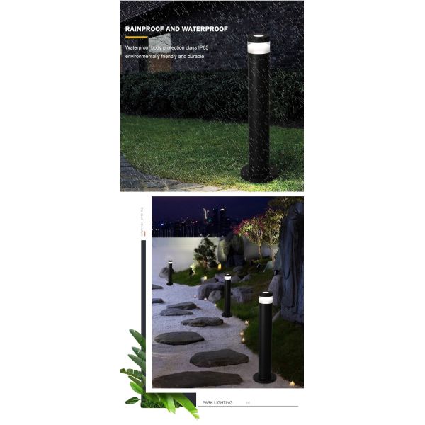 6W Outdoor Lawn Lights With Classical Round Housing 3 Years Warranty AC100-240V