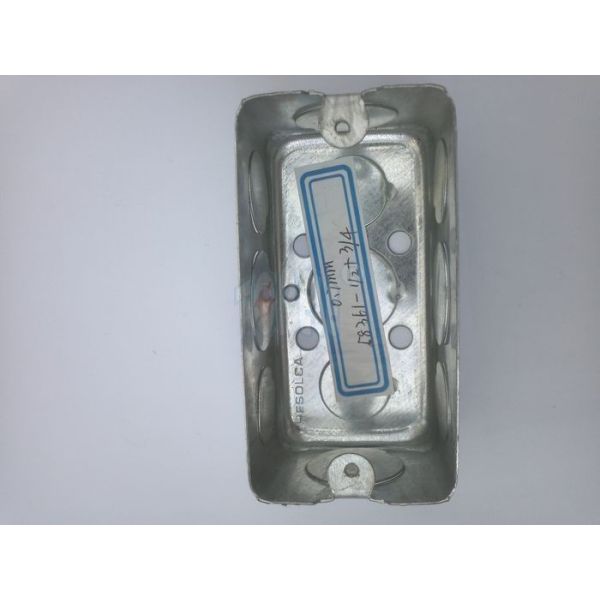 TOPELE 4”X2”, 1 -1/2' Deep Single Gang Wiring Handy Box, Six 1/2" Knockouts