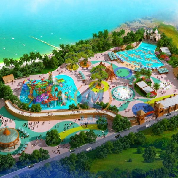17X14m Size Water Park Playground Ocean Theme Commercial With High Interaction