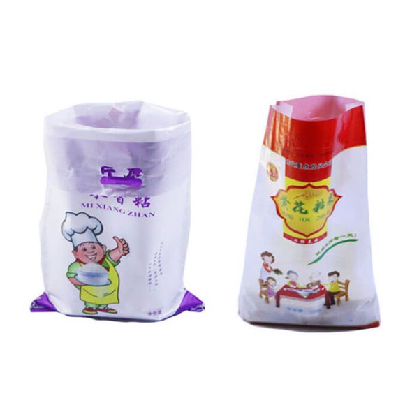 Sealable Wheat Atta Packing Bags , Recycling Stand Up Food Bags 15kg