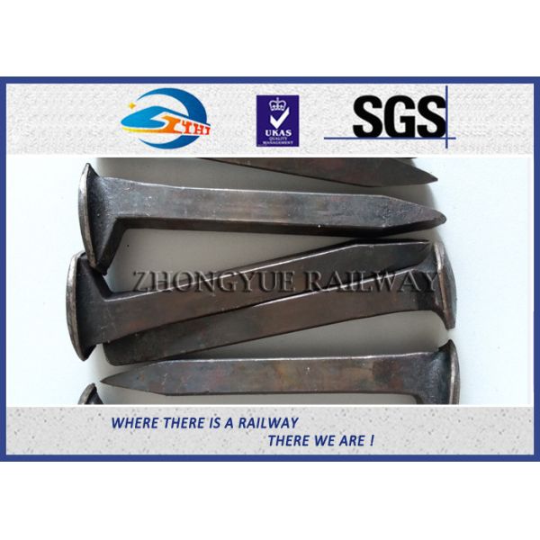 Offset Head Metal Fence Railroad Track Spikes / Rail Screw Spikes