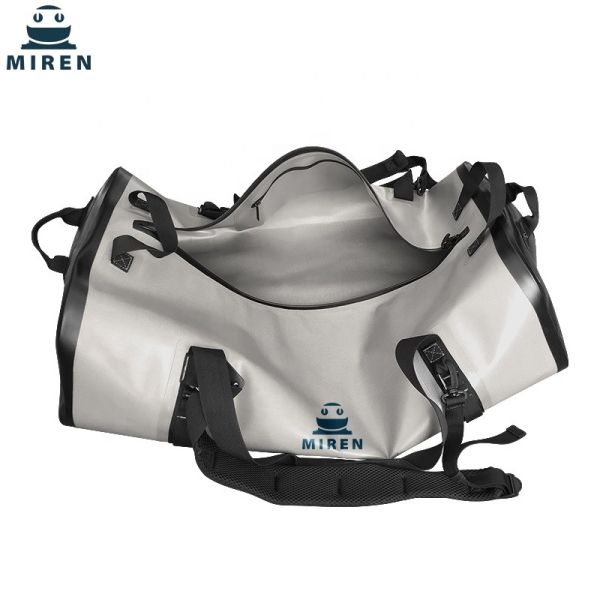 Water Resistant Dry Bag Duffel Bag 70 Liters Light Gray Color TPU Material