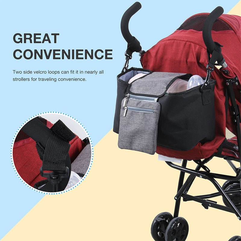 2 in 1 Detachable Baby Stroller Organizer Bag