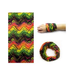 Green Fitness Tubular Headwear Good Flexibility Not Deformation Faded