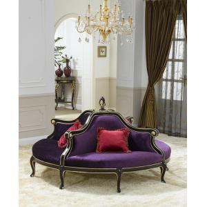 Cheap Antique French Green Purple Velvet Chaise Lounge Classic wholesale