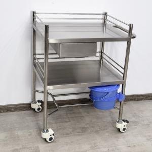 Cheap Stainless Steel Medical Trolley With Drawers Hospital Clinic Utility Cart wholesale