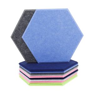 China Sound Absorbing Wall Hexagonal Acoustic Panels 130mmx150mm on sale