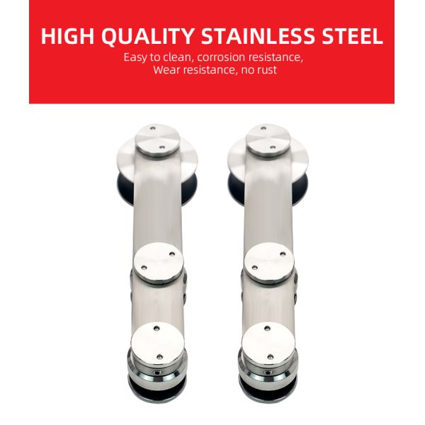 Stainless Steel Frameless Shower Sliding Door System Hotel Glass Barn Door Hardware Fitting Sliding Door Kit