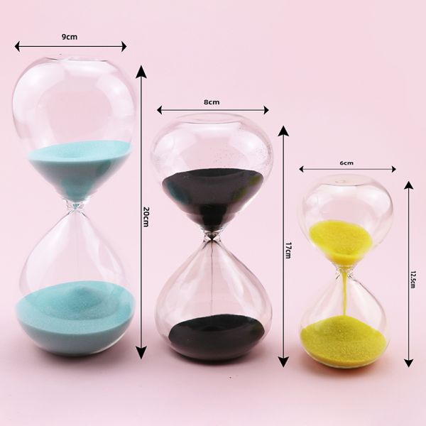 Flat Glass Hourglass 60 Minute Sand Timer ISO9001 approved