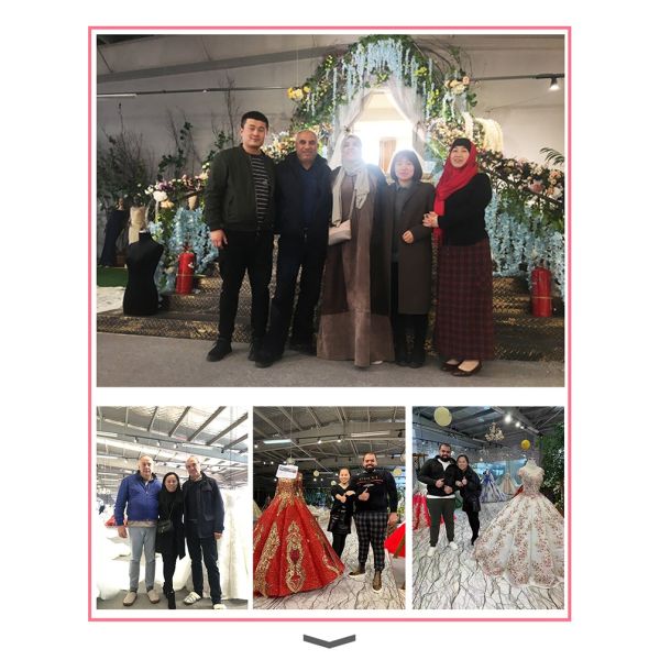 Light Pink Half Sleeve Evening Dresses / Saudi Wedding Bridesmaid Dress