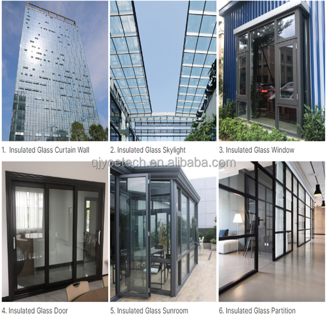 8.3mm Thin Double Tempered Glass Customized Colors for Energy Saving and Noise Reduction