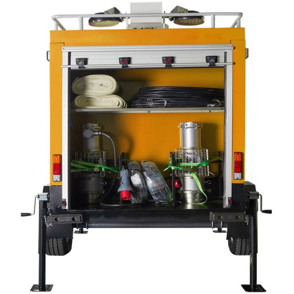 Diesel Engine Pump Set 2 Wheel Dry Priming Pump Firefighting Diesel Powered Water Pump