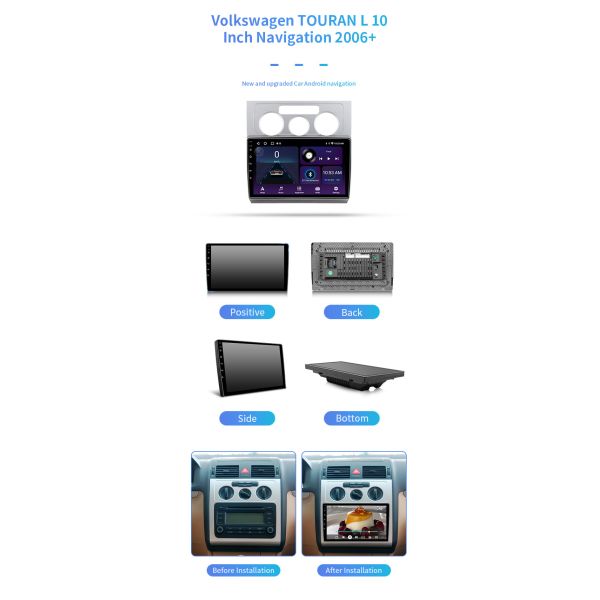 Full Touch Screen Car Display Bluetooth For Volkswagen TOURAN L 2006+