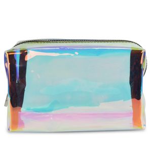 China Holographic TPU Cosmetic Travel Bag Organizer Shiny Makeup Bag on sale