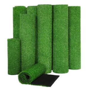 Cheap SGS Dark Green High Density green grass floor mat Artificial 4*25m PE PP wholesale