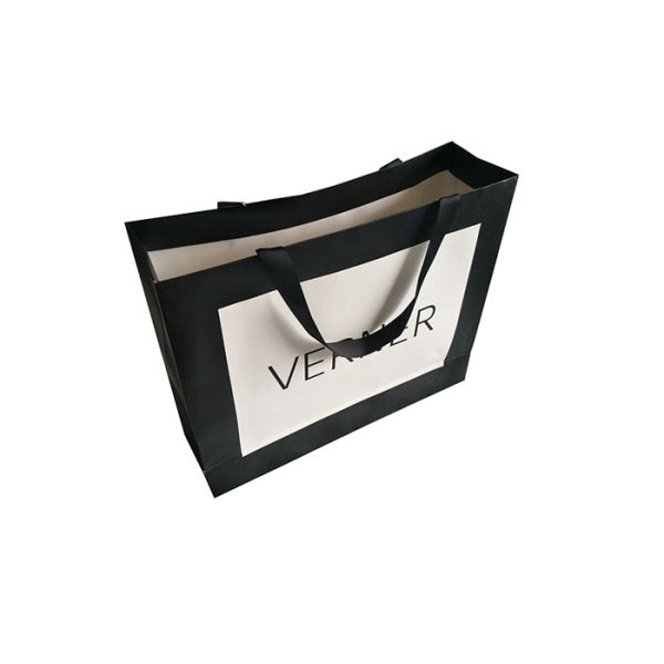 Pantone Color Paper Shopping Bags Quality Assured Handmade Boutique Black Corses