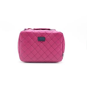 Cheap Square Leather Cosmetic Bags 8.5cm Pink Leather Makeup Bag wholesale