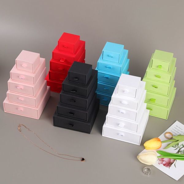 Customized Necklace Earring Jewelry Packaging Gift Paper Box Custom Paper Thickness