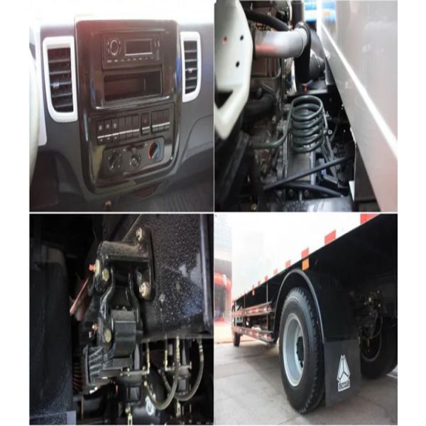 SINOTRUK HOWO 8Ton 120HP Light Van/Cargo / Lorry Truck With Goods Delivery Box For Transport Food Fruit Vegetable Meat