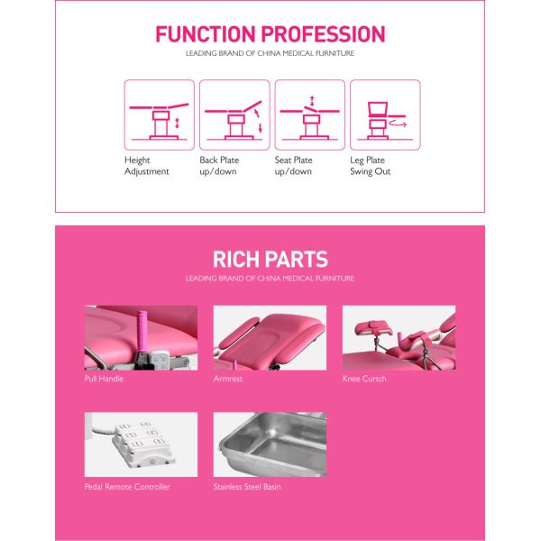 Gynecological Obstetric Table Delivery Bed Operation Table Medical Manual For Child Birth