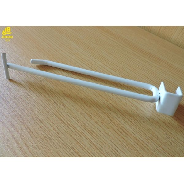 Durable Steel Heavy Duty Pegboard Hooks With PVC Price Holder White Color