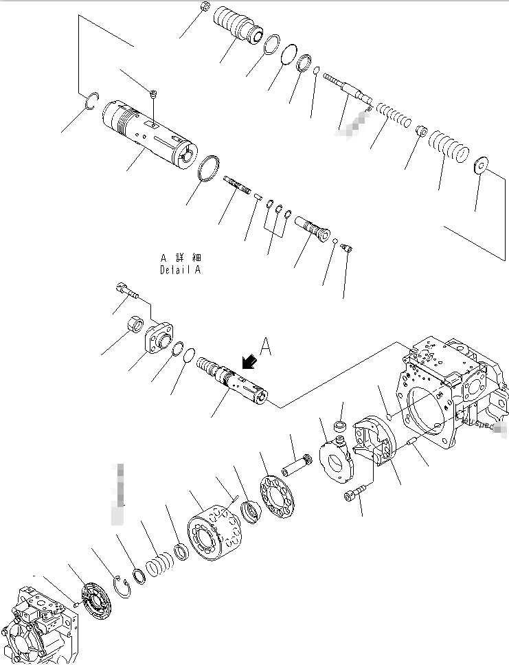 708-2H-04650 Excavator Hydraulic Pump Parts HPV165 Cylinder Block Assy