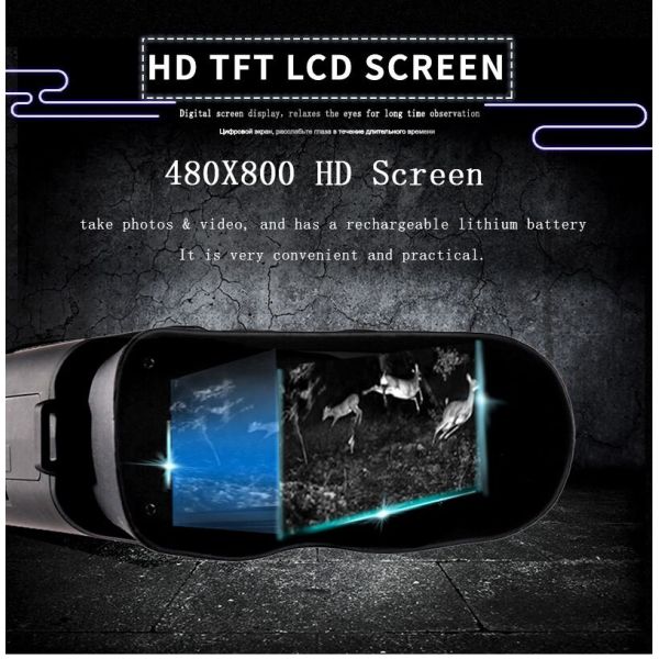 Sabpack digital night vision binoculars NV500 Infrared Hunting Binocular Scope 1300ft in Full Darkness LCD Screen wit