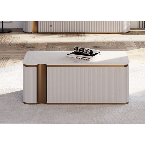 Modern Luxury Wood TV Cabinet And Coffee Table Set Home Furniture Living Room Wooden TV Stand With Storage