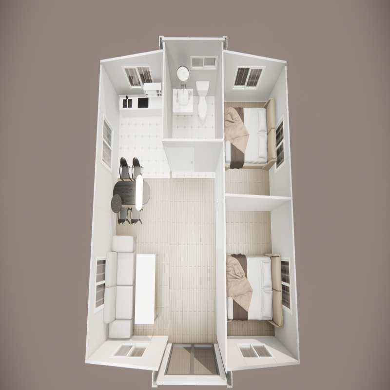 20ft 40ft Luxury Expandable Modular Office Restaurant Prefab House Hotel Container Houses