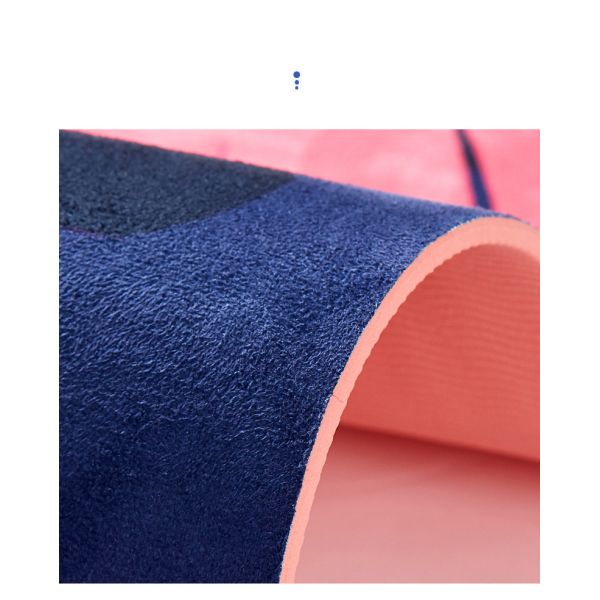 Eco Friendly Flower Printing Suede Rubber Yoga Mat 6MM Thick For Home Pilates Sport