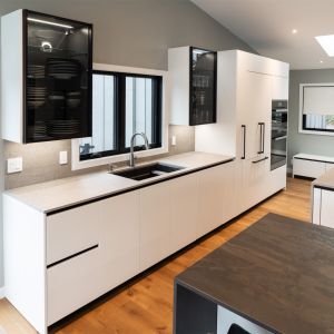 Multifunctional White Melamine Kitchen Cabinet House Dining Table Center Unit