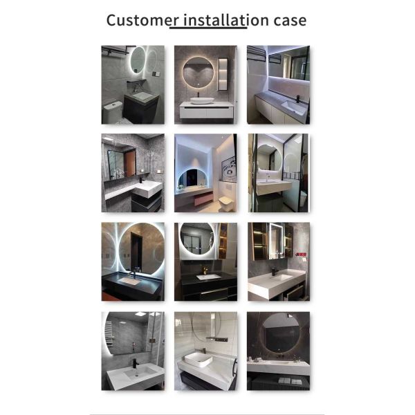 Anti-fog Smart Touch Switch Bathroom Modern Wall Led Mirror