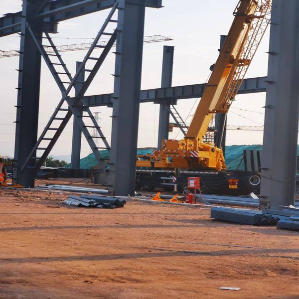 Q235B Q355B Steel Hangar with H-Shape Beam and 200km/h Wind Resistance