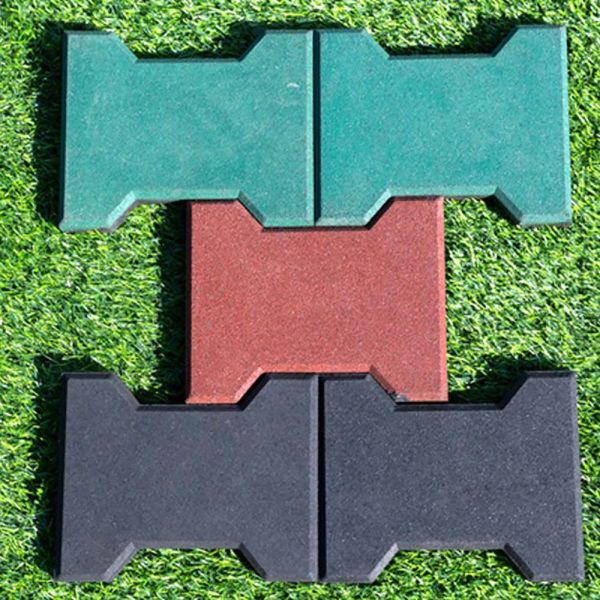 T Shaped Interlocking Horse Stall Mats Waterproof Red Paving Brick Anti Slip